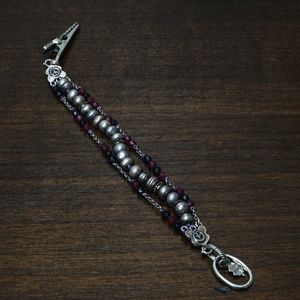 Lucky Brand Beaded Pearl Silver Bracelet